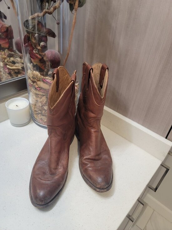 Tecovas Other - Tecovas The Earl Roper Bourbon Calfskin Leather Cowboy Boots Sz 10.5 D Men Brown